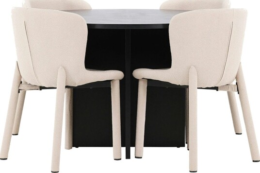 Spisegruppe Venture Home Strada Ø120 cm med 4st Astoria Spisestoler