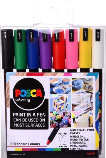 Uni Posca Paintmarker PC-1MR Ass Std 8