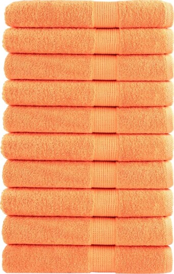 vidaXL Premium håndklær SOLUND 10 stk oransje 80x200 cm 600 g/m2