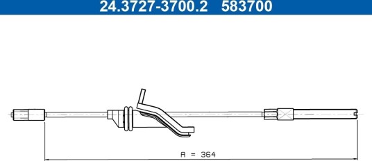 ATE 24.3727 3700.2 Tautrekk håndbremse