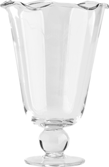Decotique Karla vase bølgete 34 cm, klar