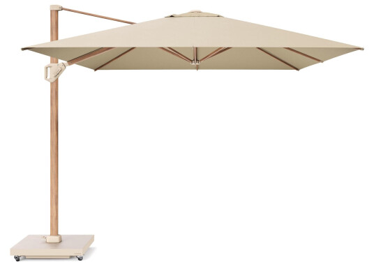 Platinum Sun & Shade Challenger T¹ parasoll Teaklook/champagne exkl. parasollfot 4 x 3 m Beige
