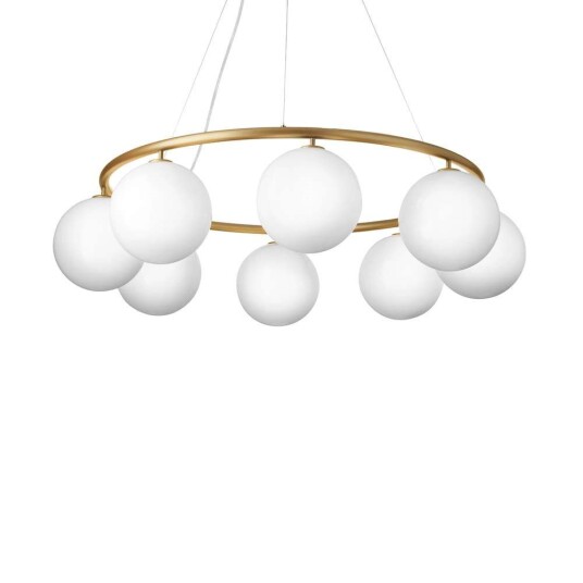 Nuura - Miira 8 Circular Lysekrone Brass/Opal