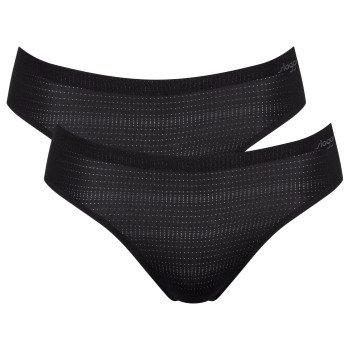Sloggi Truser 2P ZERO Motion Ultra High Leg Brief Svart polyester X-Large Dame
