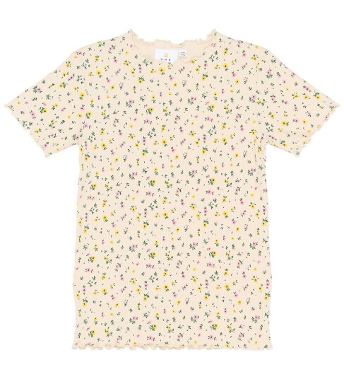The New Tnsummer S_S Rib Tee Beige 110/116 The New Tnsummer S_S Rib Tee Beige 110/116