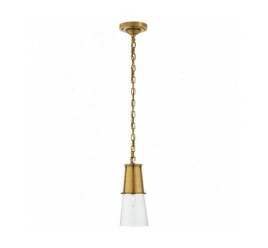 Robinson Small Pendant Antique Brass/Clear Glass Robinson Small Pendant Antique Brass/Clear Glass