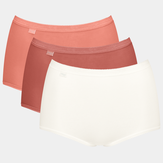 Sloggi Truser 3P Basic Plus Maxi Colored Lakserosa bomull 38 Dame Sloggi Truser 3P Basic Plus Maxi Colored Lakserosa bomull 38 Dame