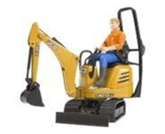 Bruder JCB Micro excavator 8010 CTS and construction worker Bruder JCB Micro excavator 8010 CTS and construction worker