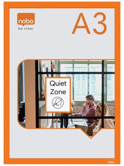 Nobo selvklebende magnetramme A3 oransje Oransje Nobo selvklebende magnetramme A3 oransje Oransje