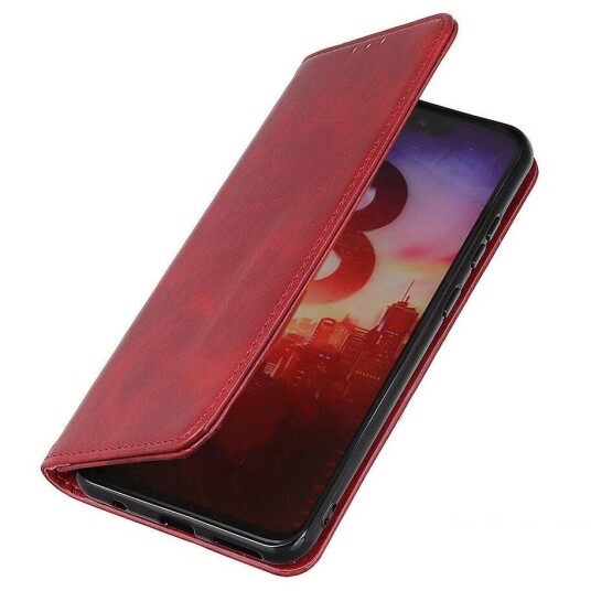 INCOVER Huawei P Smart (2021) Moderne PU Skinndeksel m. Lommebok - Rød INCOVER Huawei P Smart (2021) Moderne PU Skinndeksel m. Lommebok - Rød