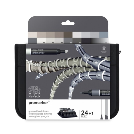 Promarker Promarker Black & Greys Wallet 24-set