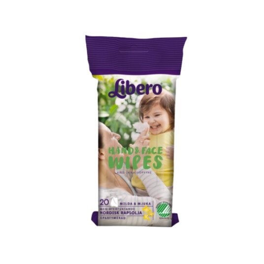 Libero Hand and Face Våtservietter 20stk.