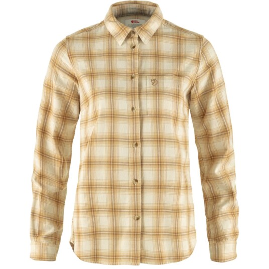 Fjellreven  ÖVik Flannel Shirt W Dame, 113-196 Chalk White-Dune Beige, XL