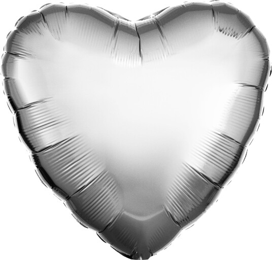Riethmüller Folieballong Hjerte Metallisk Sølv 9914087