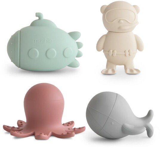 Mushie Badeleker Livet i Havet 4-Pack