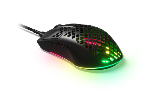 SteelSeries Aerox 3 Gamingmus 2022 - Ergonomisk Optisk 8500 DPI - Høyrehendt - Onyks Svart