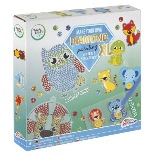 Diamand Painting Stickers & Suncatchers XL Ugle & Løve Diamand Painting Stickers & Suncatchers XL Ugle & Løve