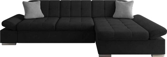 Djerra Sofa med Divan 3 seter   Svart/Grå