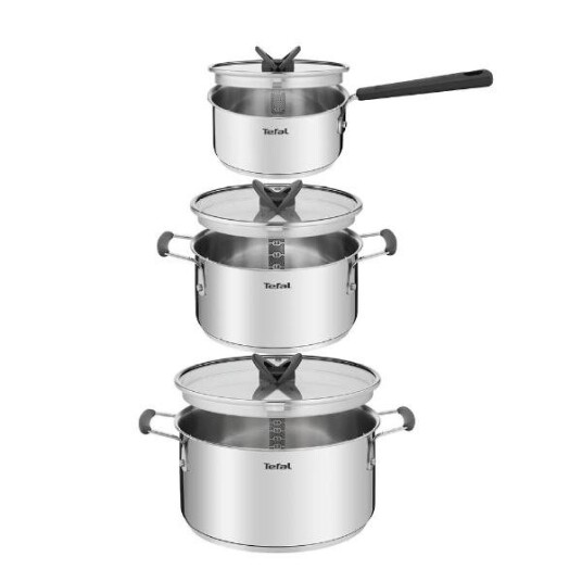 Tefal  Opti'space grytesett 6 deler grå