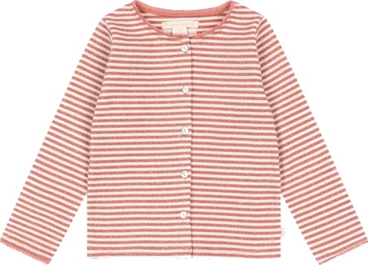 Konges Sløjd Cardigan Roli Stripe Rose Cream Stripe Konges Sløjd 7 8 år (122 128) Cardigan Hvit Rosa
