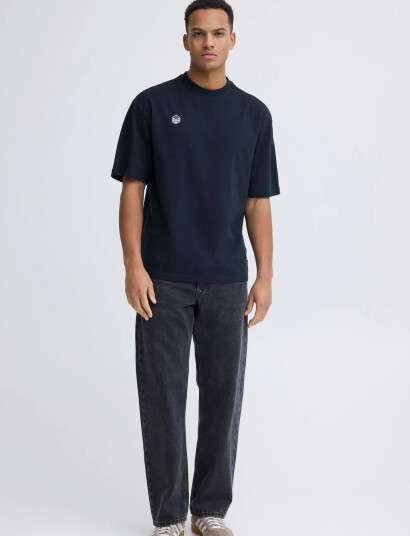 Blend Bhkelsey Backprint S/S Tee Navy S