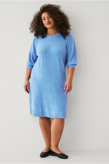 Zizzi - Kjole caSunny 3/4 Abk Dress - Blå
