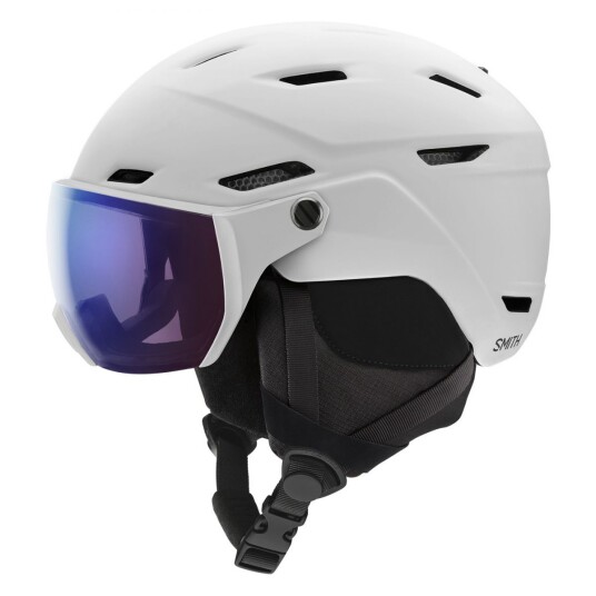 S/Mith Survey Skihjelm med visir Fotokromisk Matte White 51-55cm