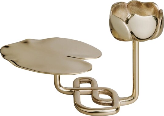 Hilke Collection Ninfea No.1 Lysestake i Messing med Organisk Design