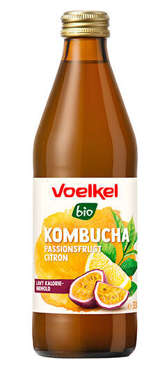 Voelkel Kombucha Pasjonsfrukt og Sitron Ø - 330 ml Voelkel Kombucha Pasjonsfrukt og Sitron Ø - 330 ml