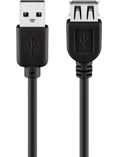 Pro 5m USB 2.0 Hi-Speed Eksterne Kabel Sort med A-Hank/Hun