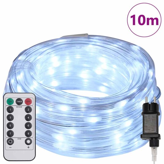 Lyskabel med 240 LED Kald Hvit 10 m PVC Lyskabel med 240 LED Kald Hvit 10 m PVC