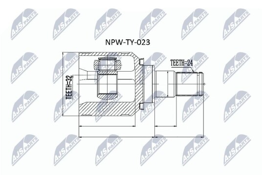 Nty Drivknute drivaksel NTY NPW TY 023