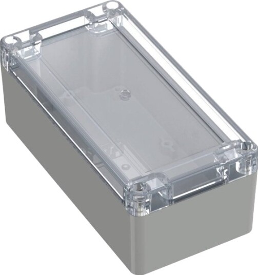 Tru Components TC 13865140 160 × 80 × 60 mm Polykarbonat Lysgrå Transparent