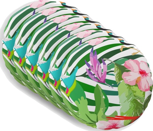 vidaXL Putetrekk 6 pcs HEERLEN Svart Ø 60 cm Polyester
