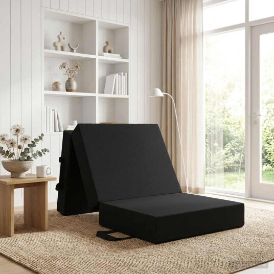vidaXL Sammenleggbar sofabed 75 x 67 x 45 cm Svart vidaXL Sammenleggbar sofabed 75 x 67 x 45 cm Svart