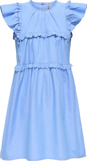 Kids Only Kogclare Ss Ruffle Dress Wvn   Blue   158