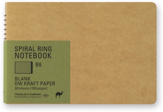 Traveler'S Company Spiral Ring Notebook B6 Dw Kraft