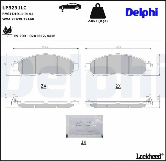 DELPHI LP3291LC Bremseklosser