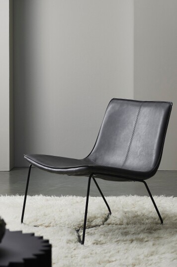 Ellos Home   Loungestol Barrel   Svart