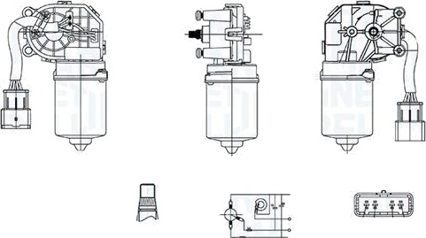 Vindusviskermotor MAGNETI MARELLI 064375900010