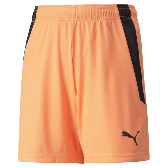 Puma teamLIGA Shorts Jr, fotballshorts junior 152 Neon Citrus-puma Bla