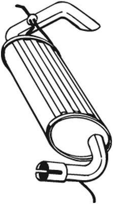 Bakre eksospotte BOSAL 211 393