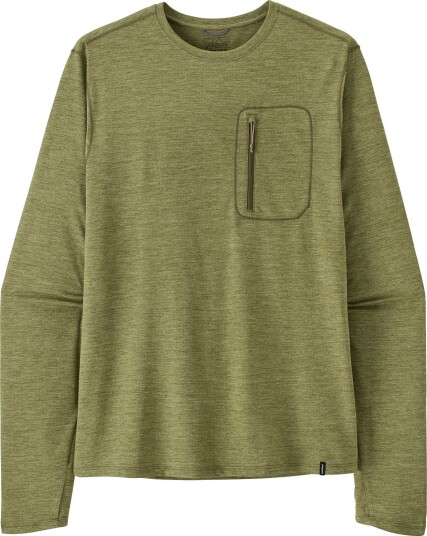 Patagonia Men"s Long Sleeved Capilene Cool Sun Shirt Caper Green Buckhorn Green X dye S