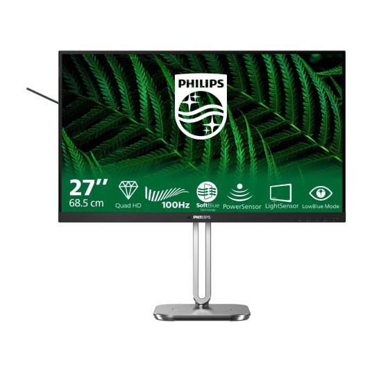 Philips 27" QHD 100Hz IPS Skjerm - Antrasitt Philips 27" QHD 100Hz IPS Skjerm - Antrasitt