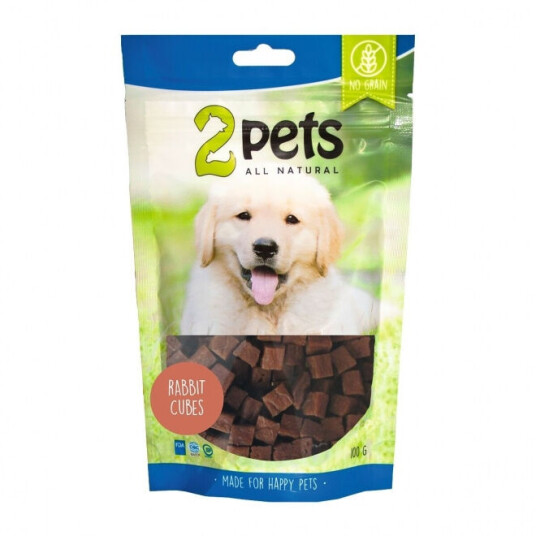 2Pets Cubes Med Kanin 100 G