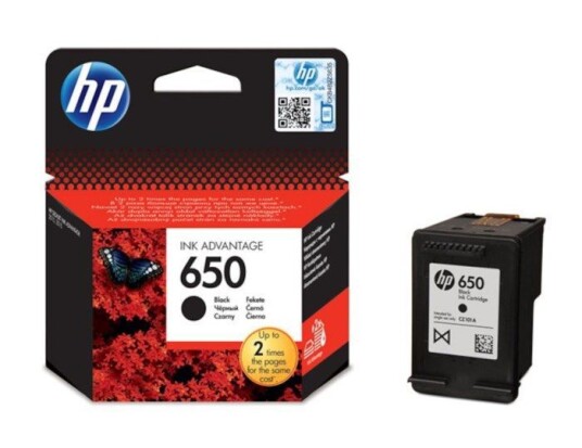 HP 650 Blekkpatron Svart HP 650 Blekkpatron Svart