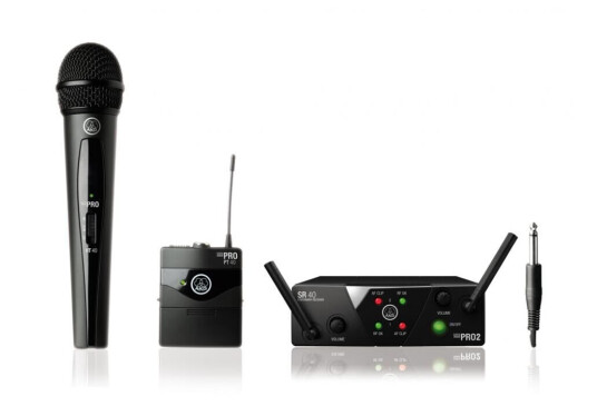 AKG Wms40 Mini2 Dual System Med 1 X Lommesender, 1 X Håndsender AKG Wms40 Mini2 Dual System Med 1 X Lommesender, 1 X Håndsender