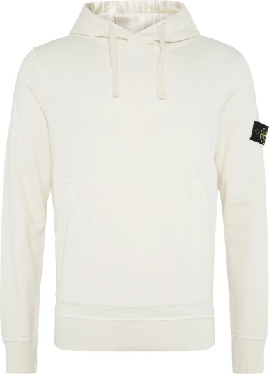 Stone Island Organic Cotton Hooded Sweatshirt - CREME - M