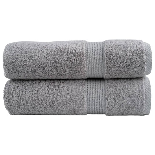 Premium dusjhåndklær SOLUND 2 stk grå 70x140 cm 600gsm Premium dusjhåndklær SOLUND 2 stk grå 70x140 cm 600gsm