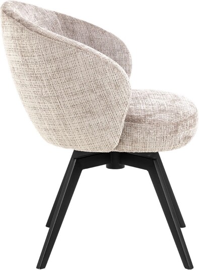 Darlene spisestuestoler med armlene chenille beige.